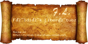 Földiák Liberátusz névjegykártya